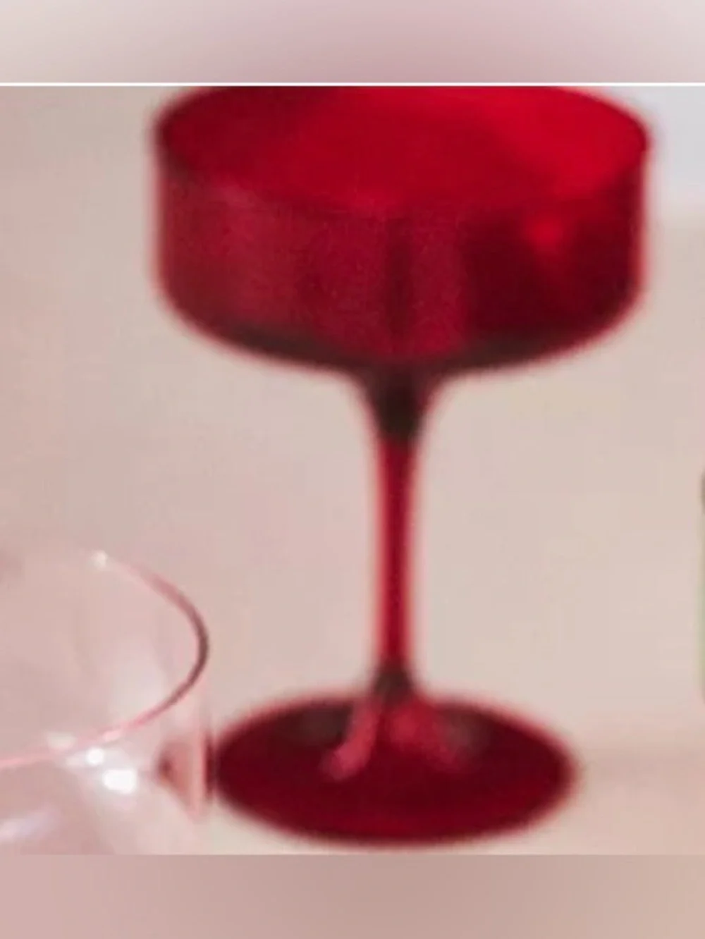 Anthropologie Ruby Red Morgan Stemmed Coupe Glass set of 4